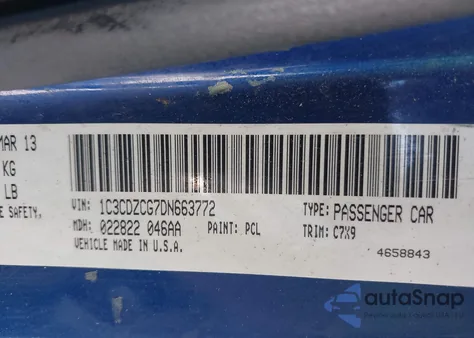 2013 Dodge Avenger Sxt from USA, damaged, VIN 1C3CDZCG7DN663772